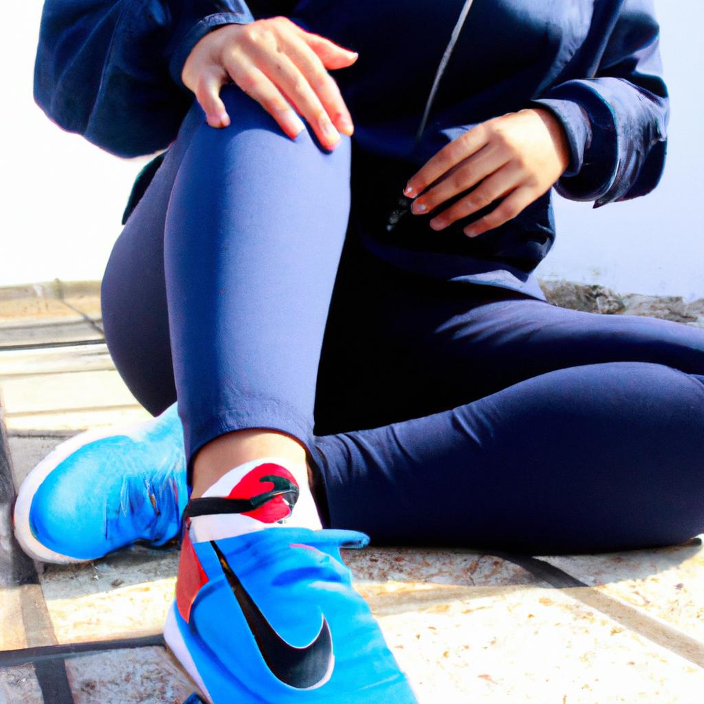 Person wearing Nike athletic apparel